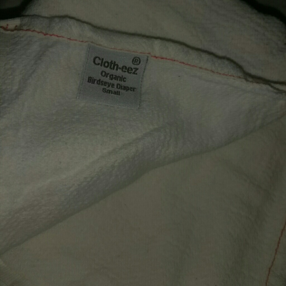 Cloth-eez small organic flat red stitching